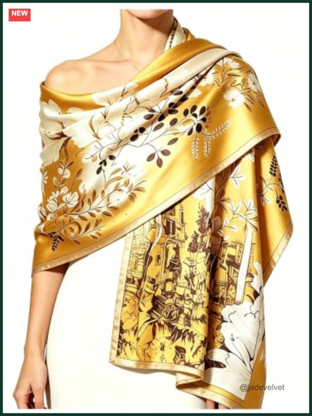 100% Mulberry Silk Oversized Scarf Shawl Wrap Featherlight Airy Sun Protection